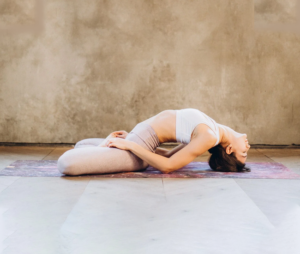 Reclined Bound Angle yoga pose