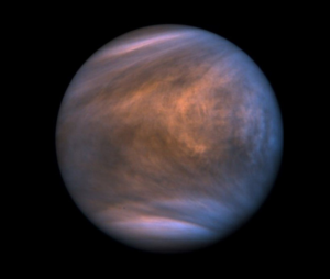 Planet Venus of light pink colour