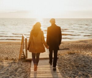 Walking Couples In Beach