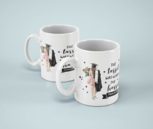 mug or diary with pictures