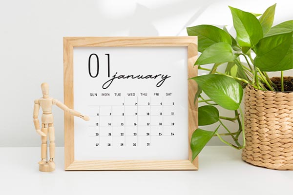 January Month Calendar