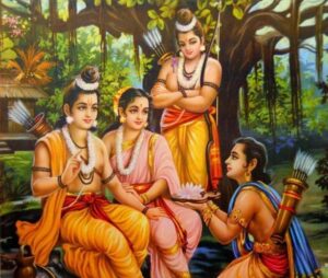 Lord Ram,Lakshman,Sita And Bharat