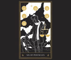 Six of Pentacles Tarot Card