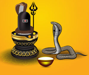 Snake Wrapped on Shivling