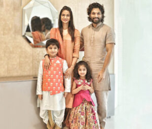 Allu Arjun with his family