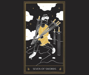 Seven Of Swords Tarot card