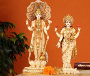 Lord Vishnu And Mata Laxmi