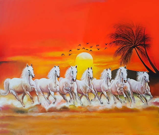 Seven Horses Painting Benefits and Significance of 7 Horses Painting